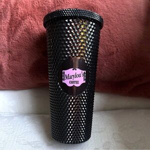 Marylou’s Coffee Black Studded Smoothie Tumbler 24 oz